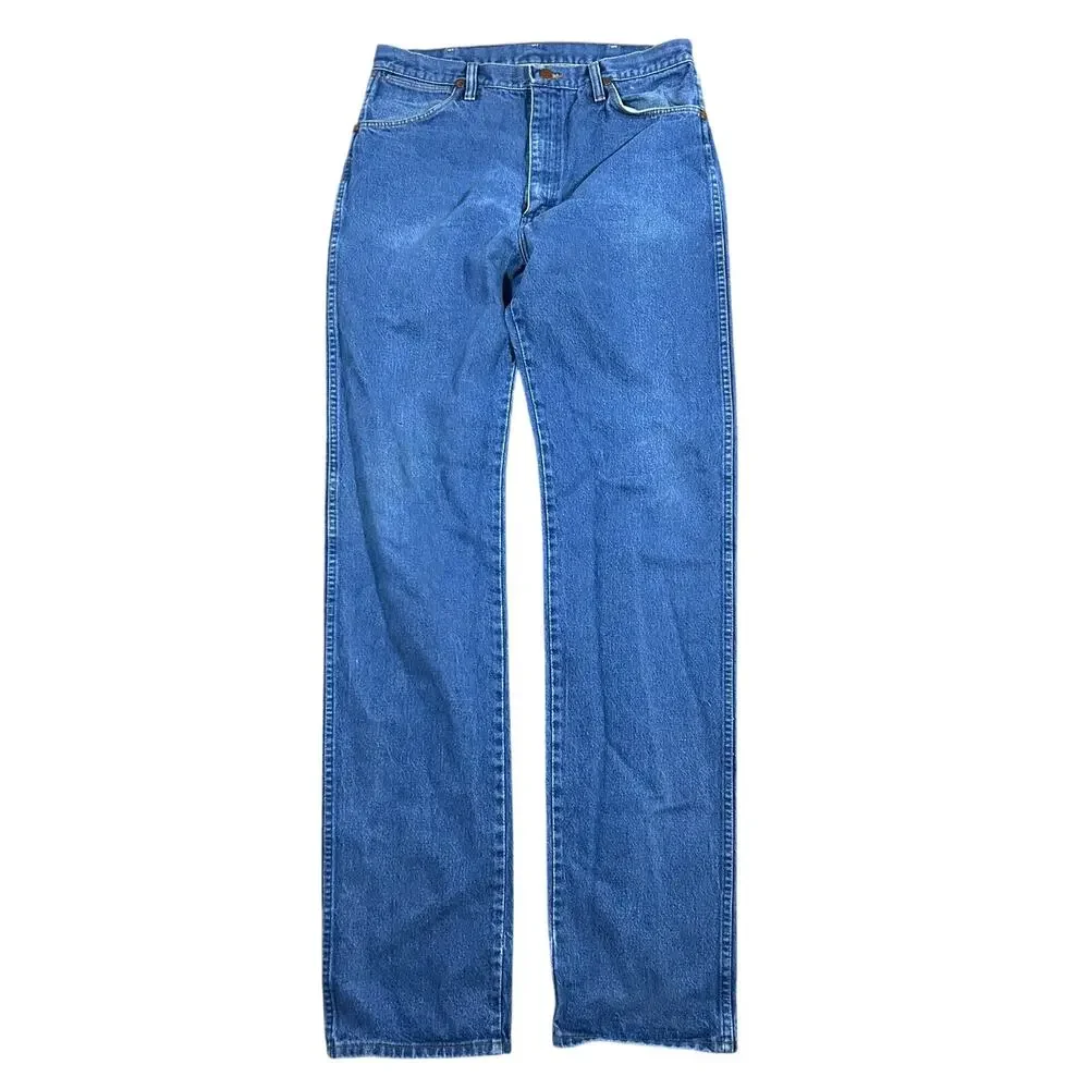 Vintage 90s Wrangler 13MWZ Cowboy Cut Jeans 32x38 Blue Western Denim USA Made